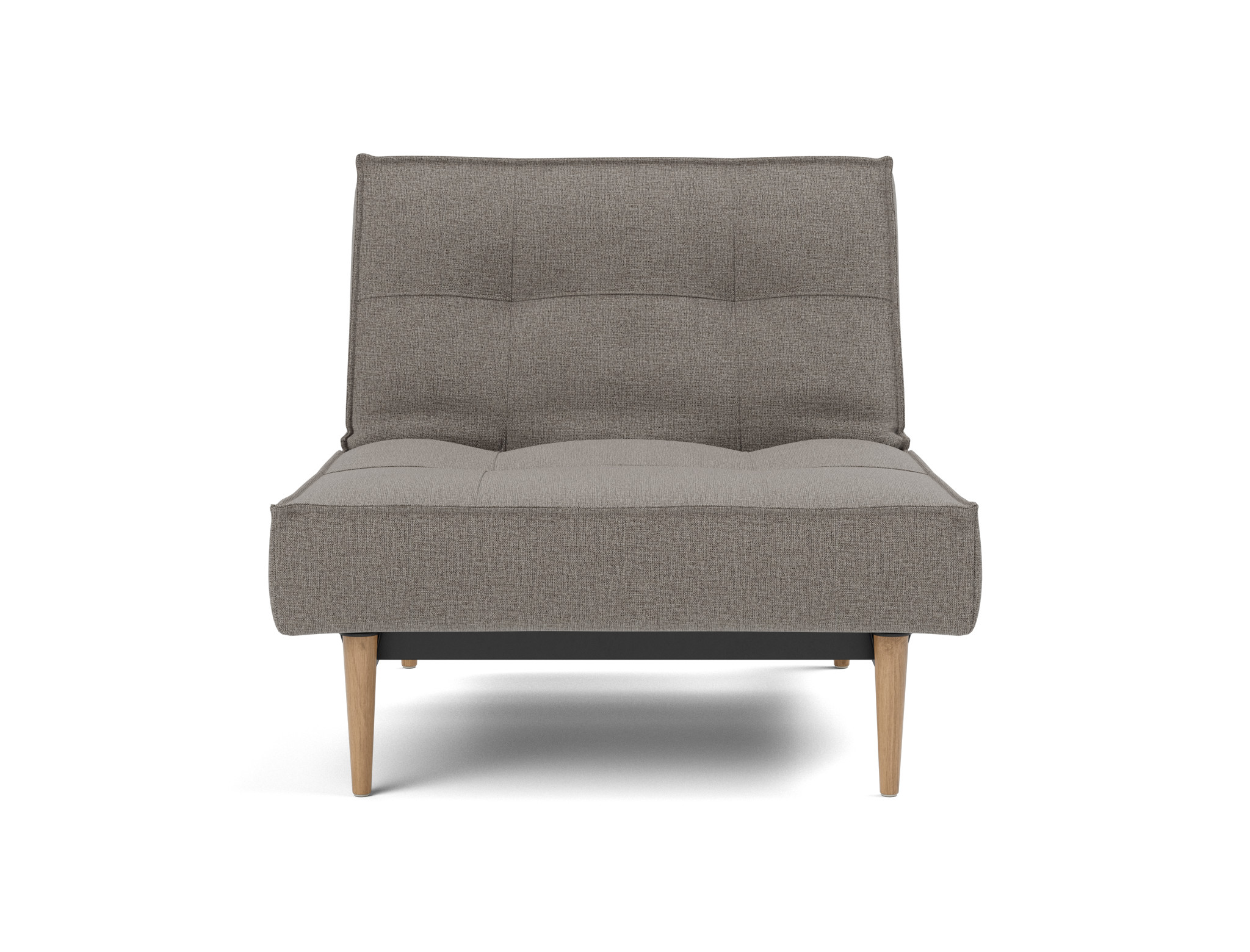 Sessel Splitback Flachgewebe Mixed Dance 521-Grey Beine Styletto Eiche hell