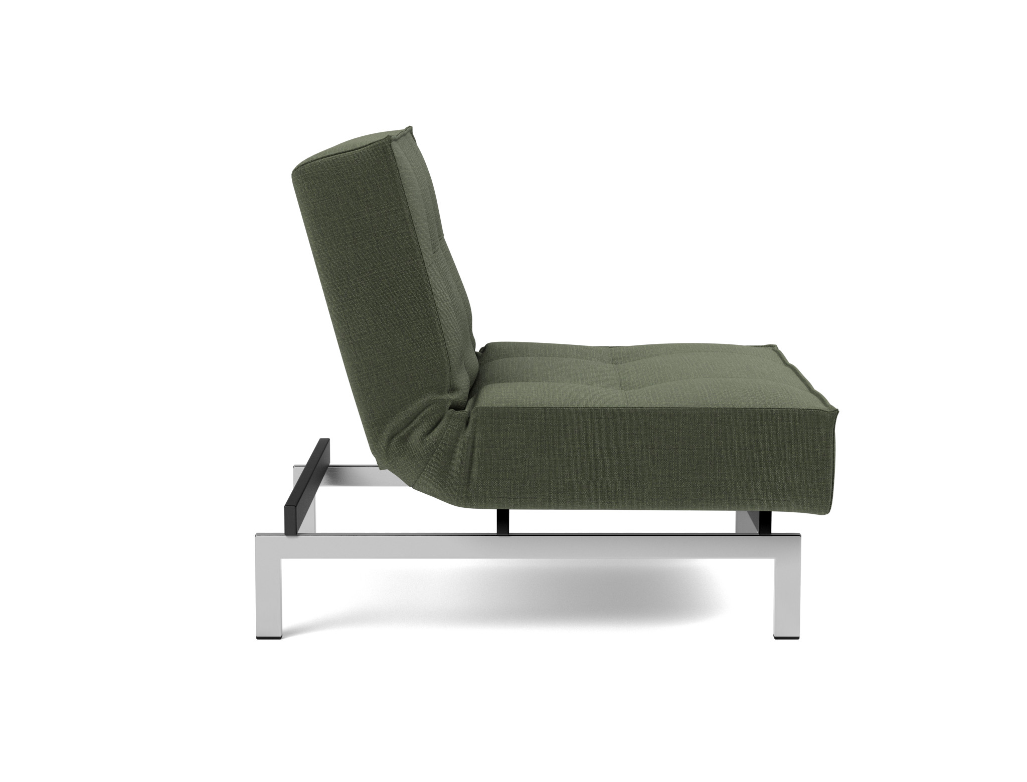 Sessel Splitback Chenille Esina 413-Olive-Green Beine Chrom