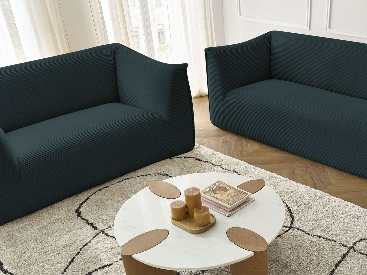 Bobochic Giorgia Sofa 5-Sitzer 412 × 100 cm Cordsamt Dunkelblau