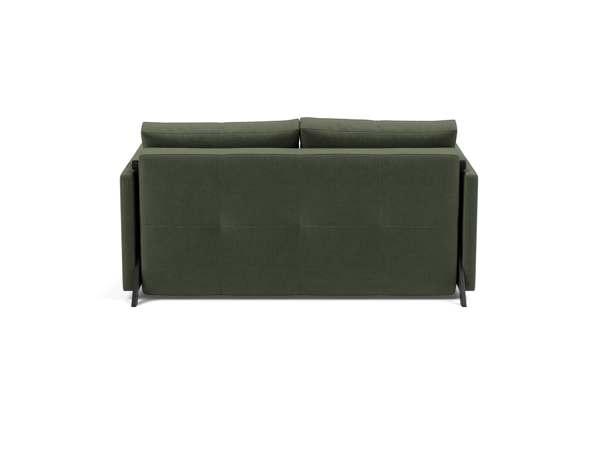 Schlafsofa Cubed mit Armlehnen 140 Chenille Esina 413-Olive-Green