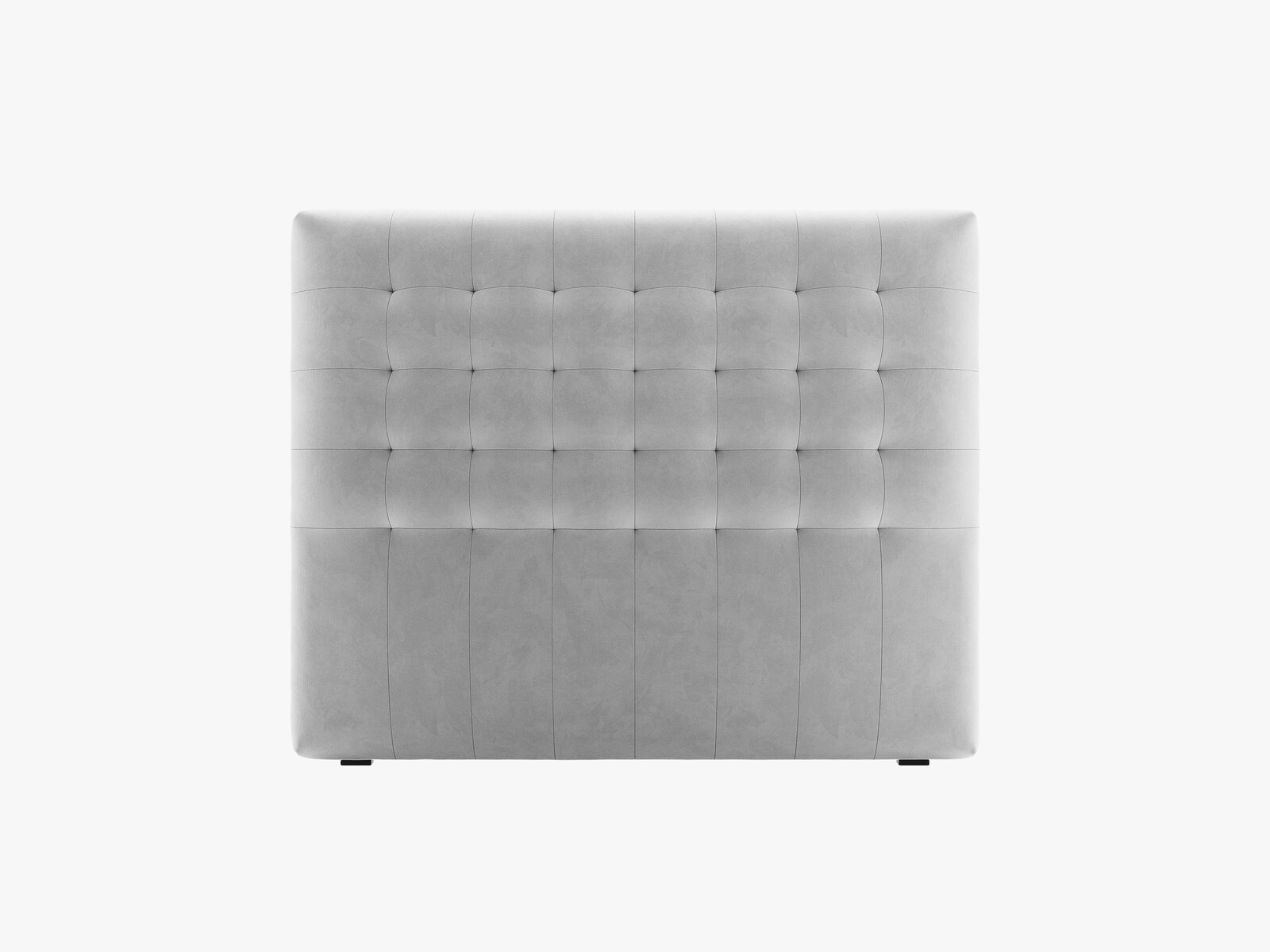 Micadoni Nova Samtiger Kopfteil 120 cm (H 95 cm) Samt Paris Hellgrau 120x95