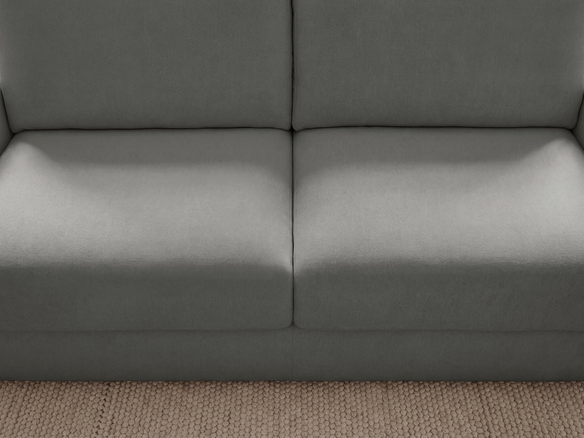 Bobochic Kenan Schlafsofa 3-Sitzer Stoff Dunkelgrau, Liegefläche 140 × 196 cm