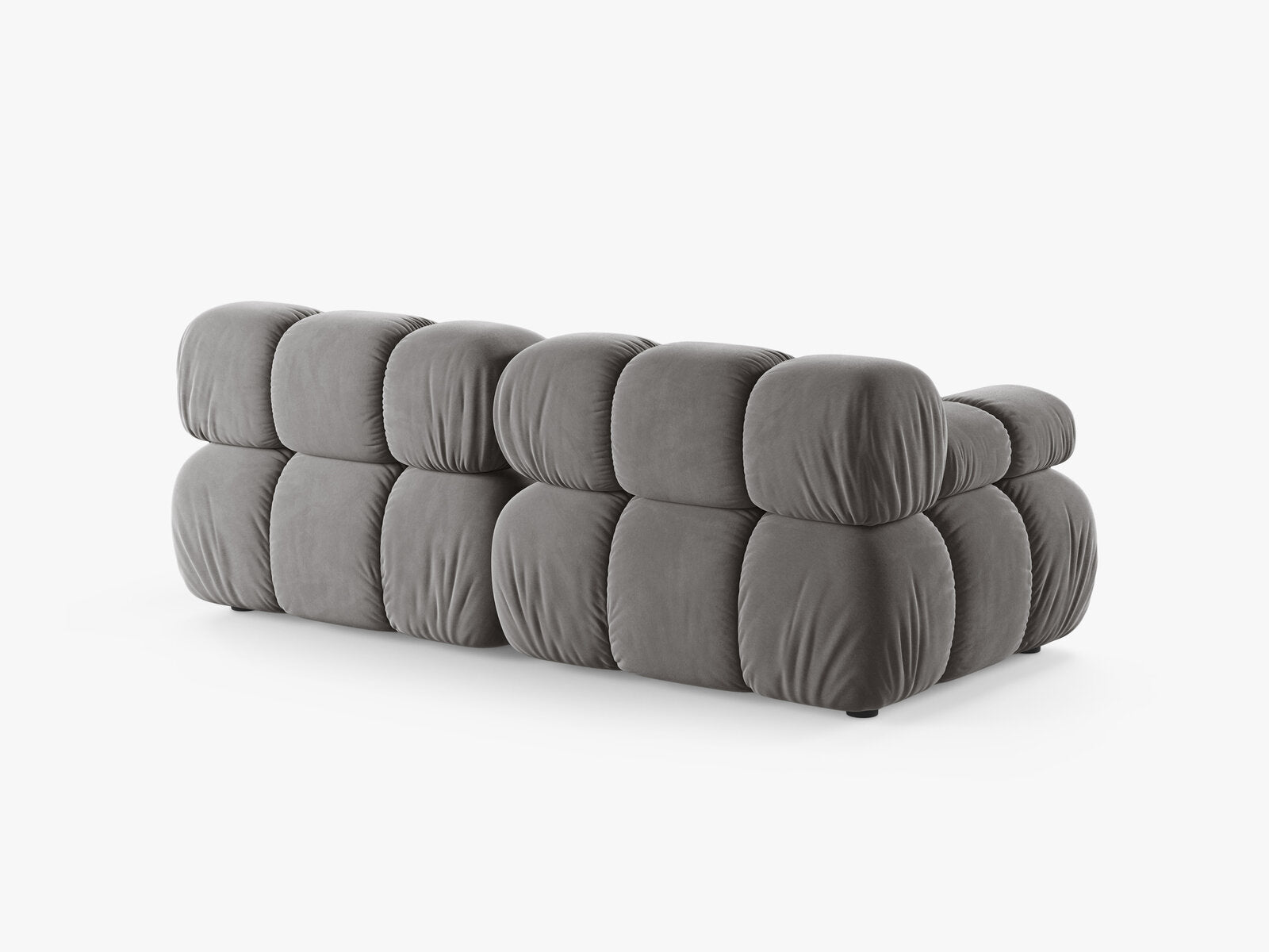 Micadoni Modulares Sofa Bellis 2-Sitzer Samt Bluvel Hellgrau