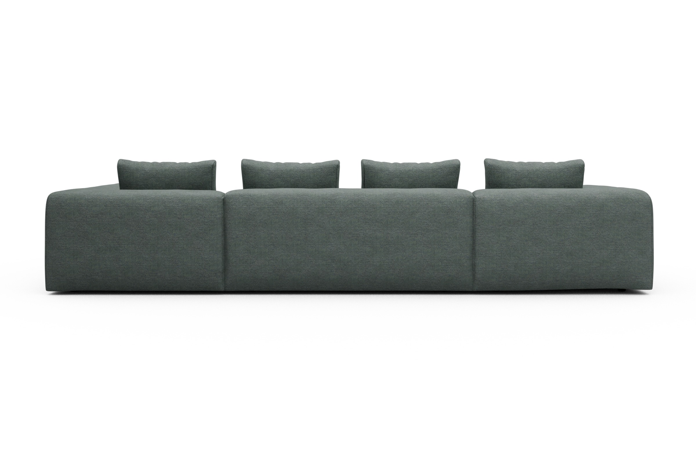 Wohnlandschaft Fred Relax-Ecke rechts mit 2-Sitzer und Chaiselongue links Carreno-Ice-Blue