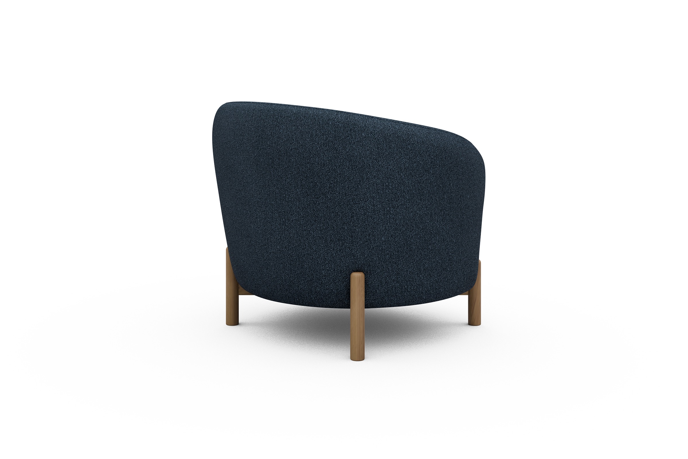 Sessel Ronda Holzbeine Eiche Natur Boucle-Blue