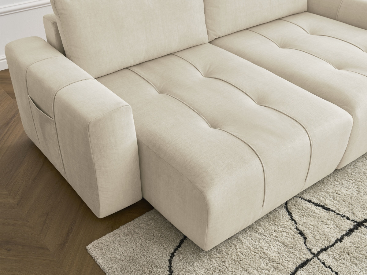 Bobochic Arsene Sofa 4-Sitzer Samt Beige
