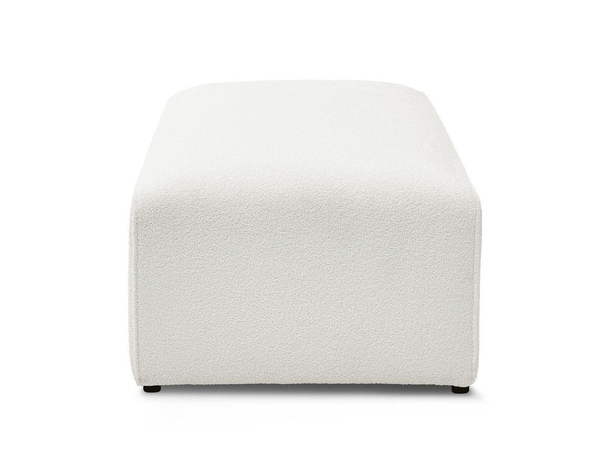 Bobochic Megeve Pouf Bouclé-Stoff Weiß