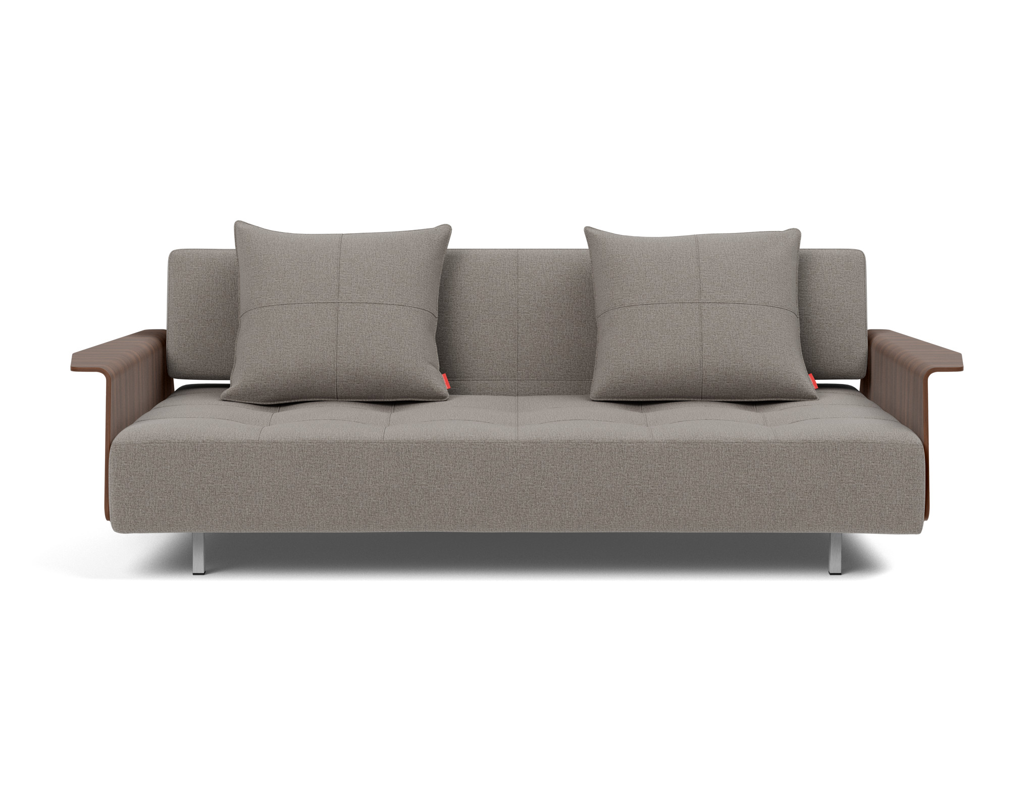 Schlafsofa Long Horn D.E.L. mit Armlehnen Flachgewebe Mixed Dance 521-Grey