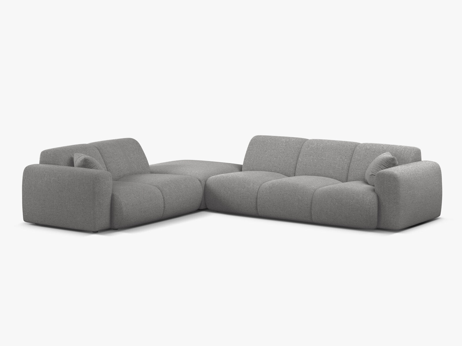 Micadoni Ecksofa Molino 6-Sitzer Links Chenille Eden Hellgrau