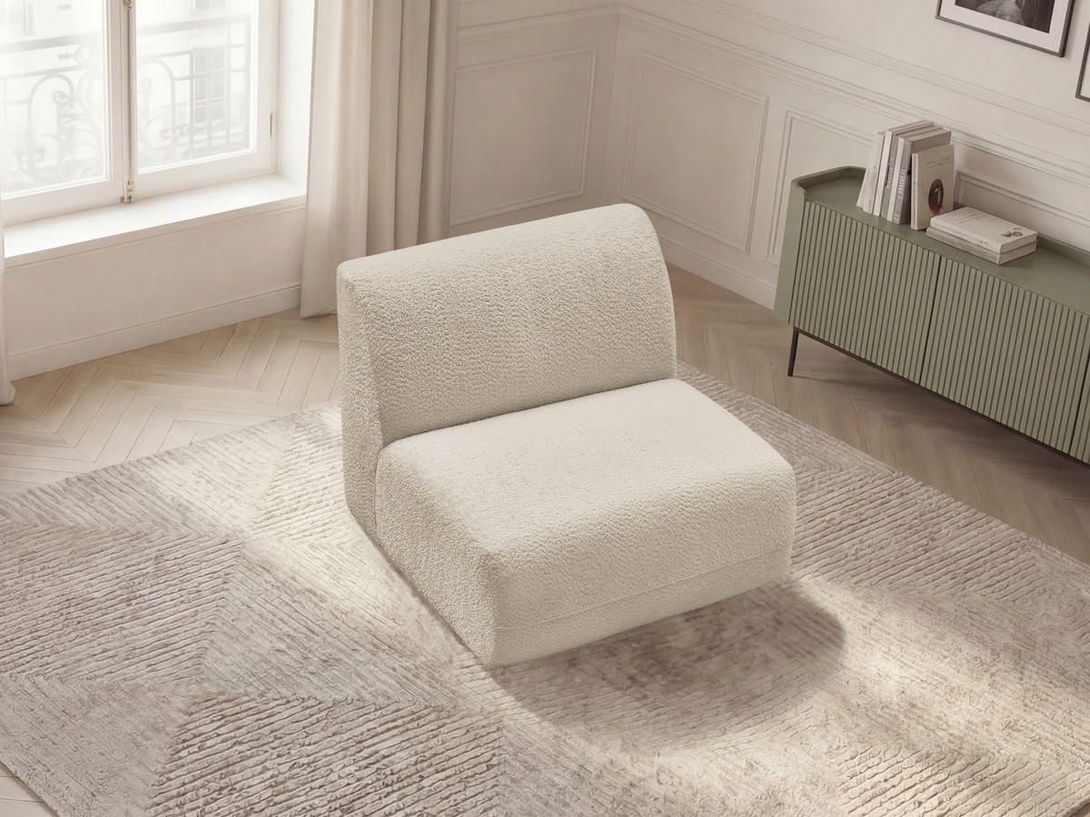 Bobochic Anda Sofamodul 1-Sitzer 84 × 103 cm Chenille Beige