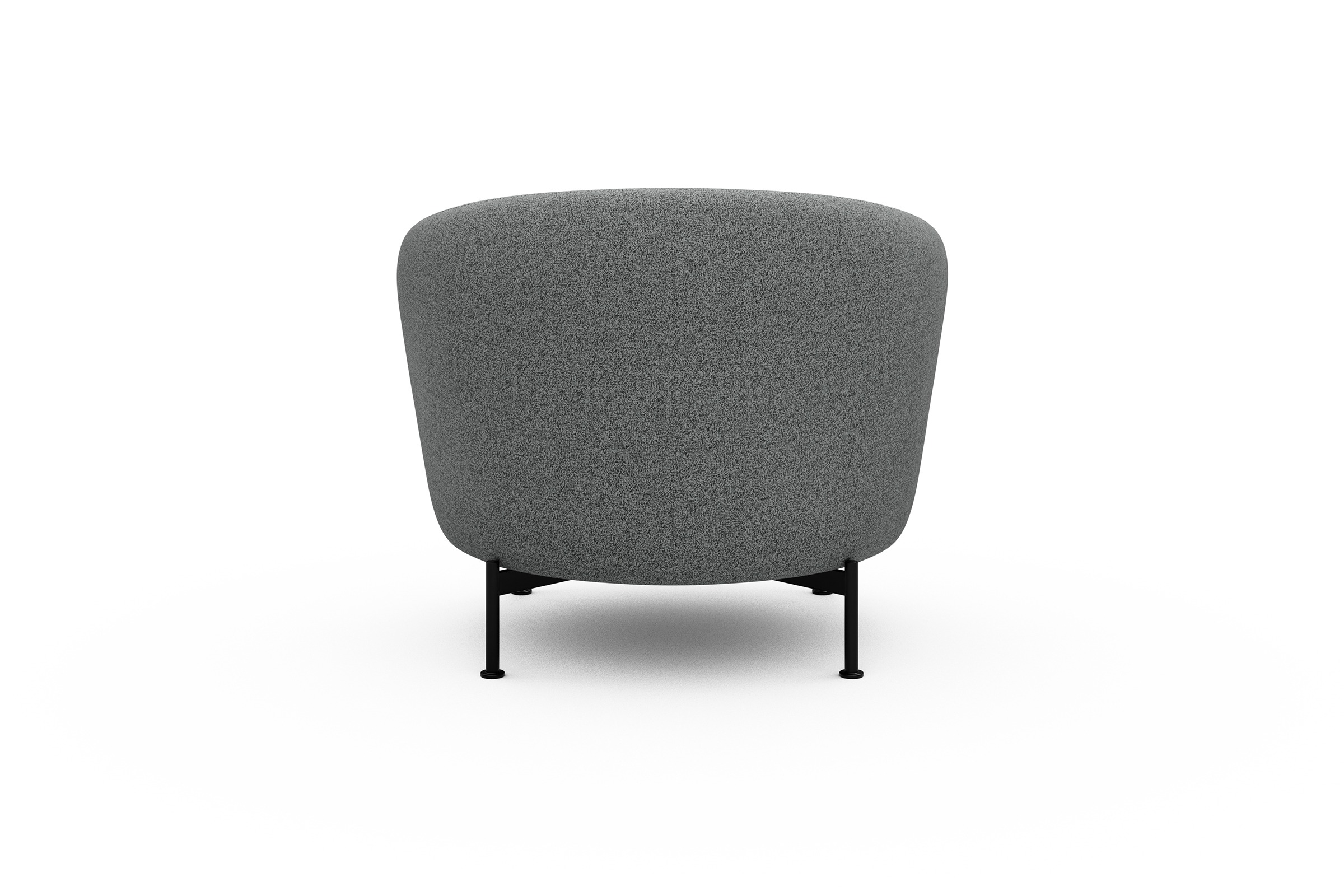 Sessel Ronda X-Metallgestell Schwarz Aivi-Gravet-Grey