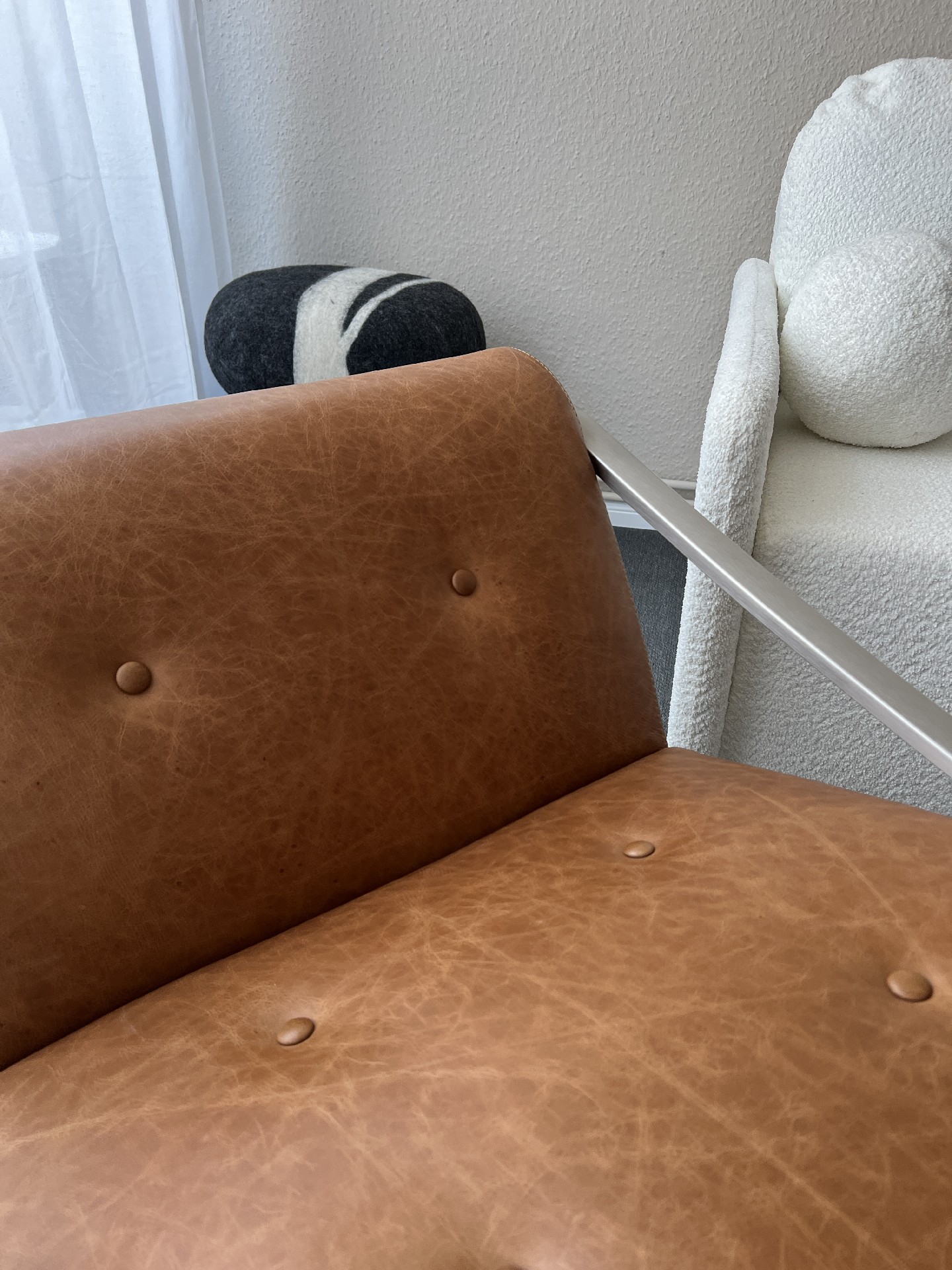 Vintage Freischwinger-Sessel Aiden Columbia-Brown