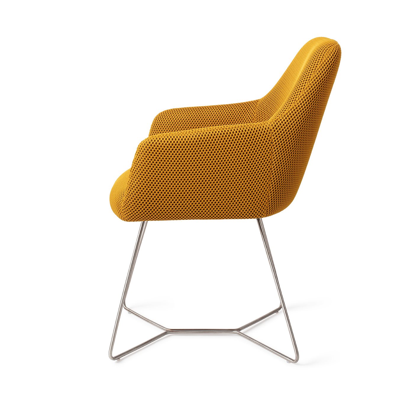 Jesper Home Esszimmerstuhl Hiroo Groovy-Garam Beehive Stahl