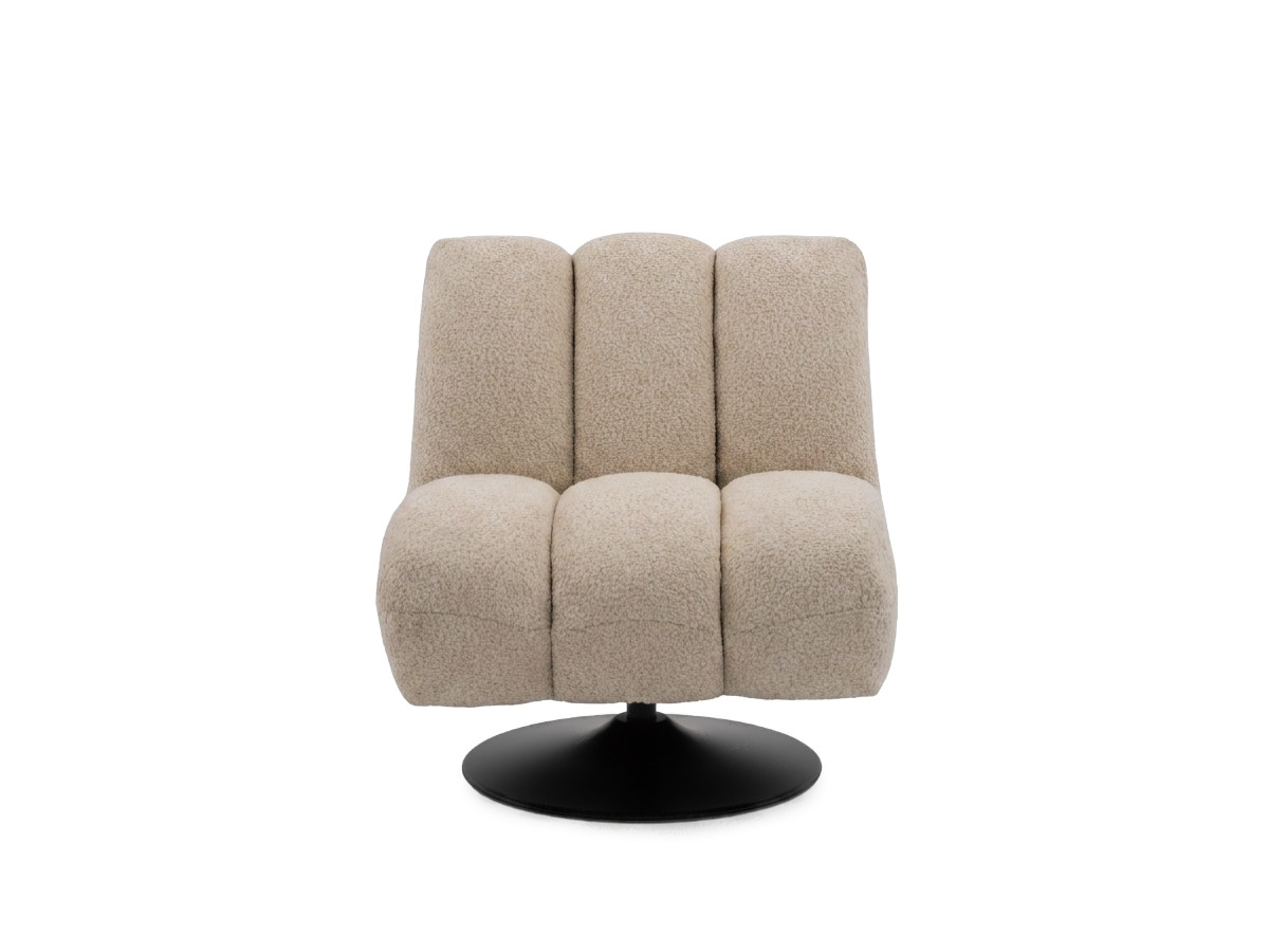 Bobochic Janissaire Sessel 79 × 89 cm Bouclé-Stoff Beige