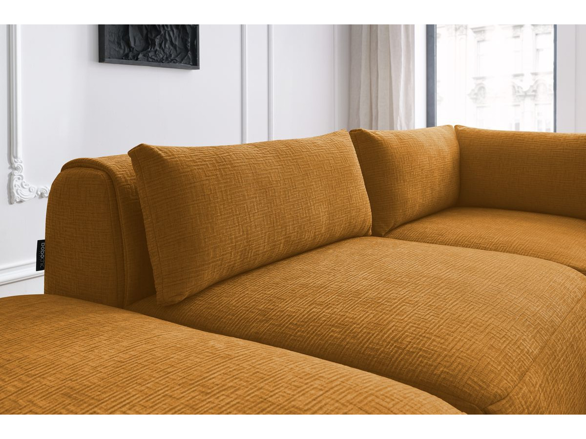 Bobochic Jeanne Ecksofa 271 × 300 cm Strukturstoff Gelb