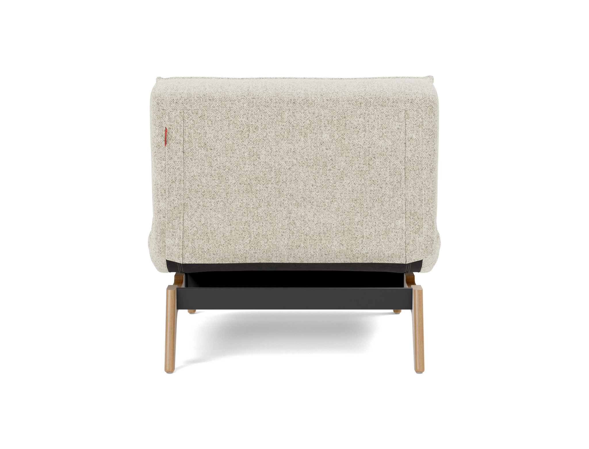 Sessel Splitback Strukturierter Stoff Taura 357-Off-White Beine Eiche