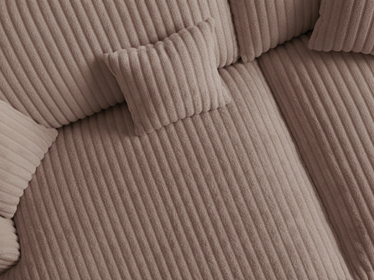 Bobochic Belem Sofa 3-Sitzer Breitcord weich Rosa