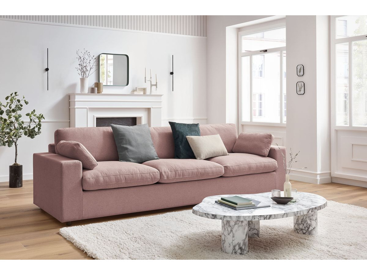 Bobochic Belair Sofa 4-Sitzer Stoff Rosa