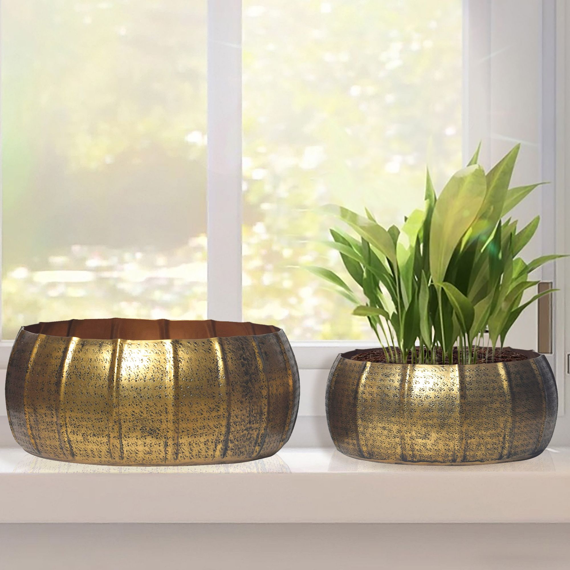 Blumentopf Idre Gold Ø 39 cm