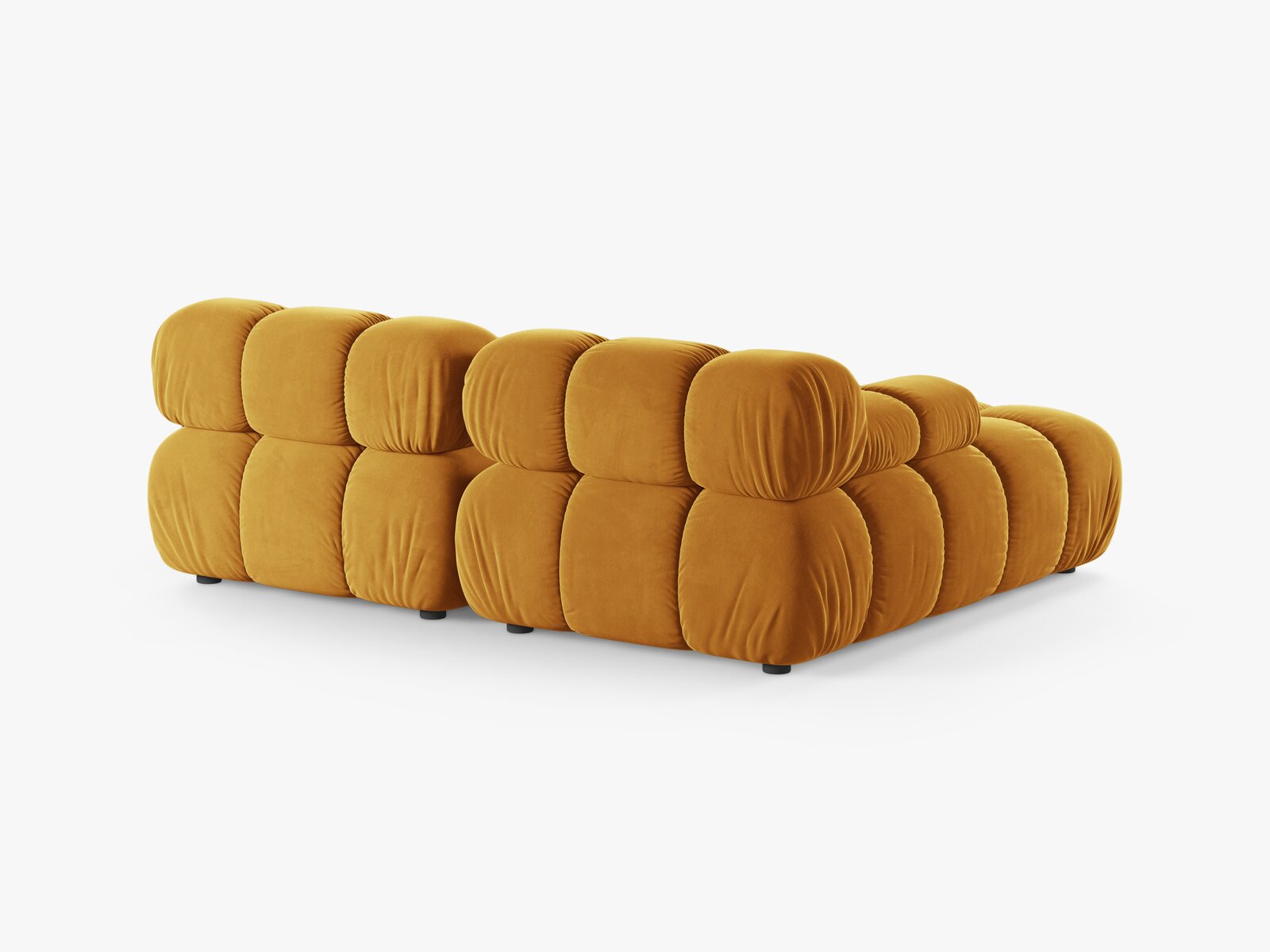 Micadoni Modulares Ecksofa Bellis 3-Sitzer Links Samt Venus Gelb
