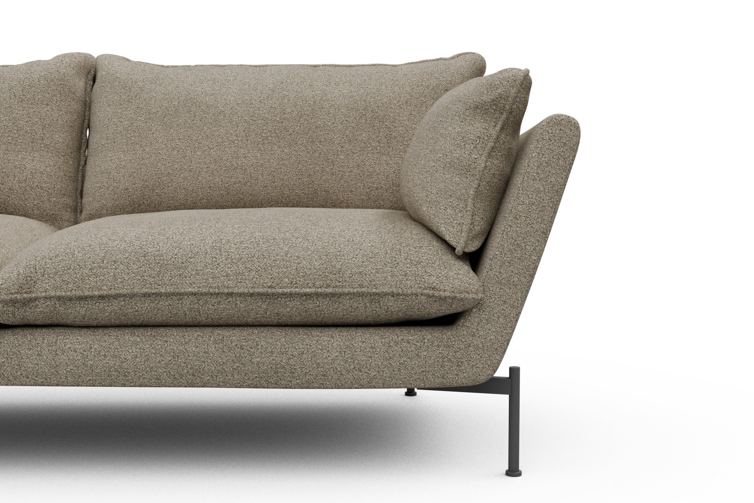 Sofa Anton PREMIUM 3-Sitzer Boucle-Beige