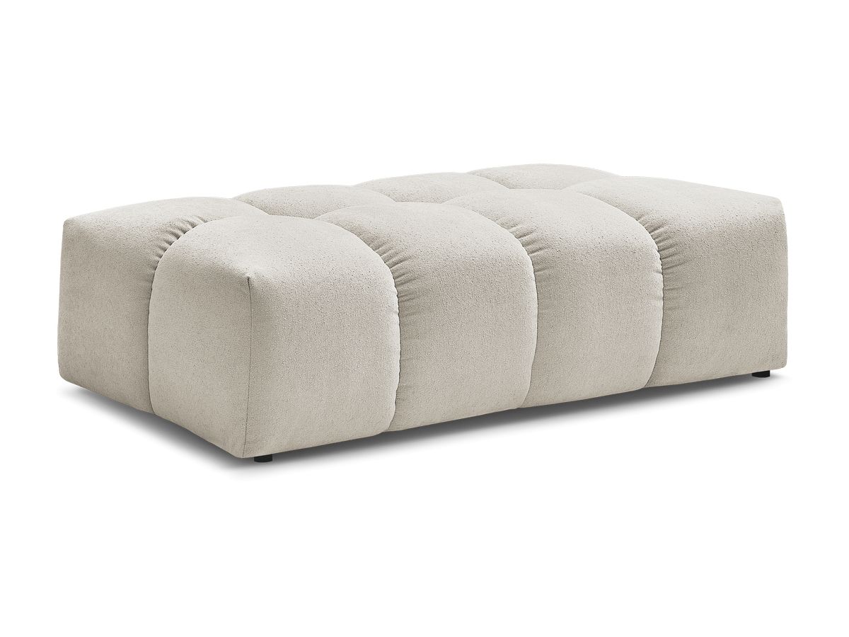 Bobochic Everest Pouf 140 × 70 cm Melange-Stoff Beige