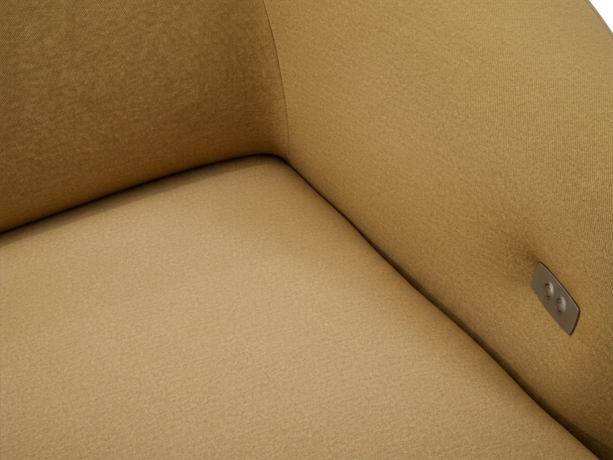 Bobochic Halo Ecksofa mit Schlaffunktion Stoff Gelb Ecke links