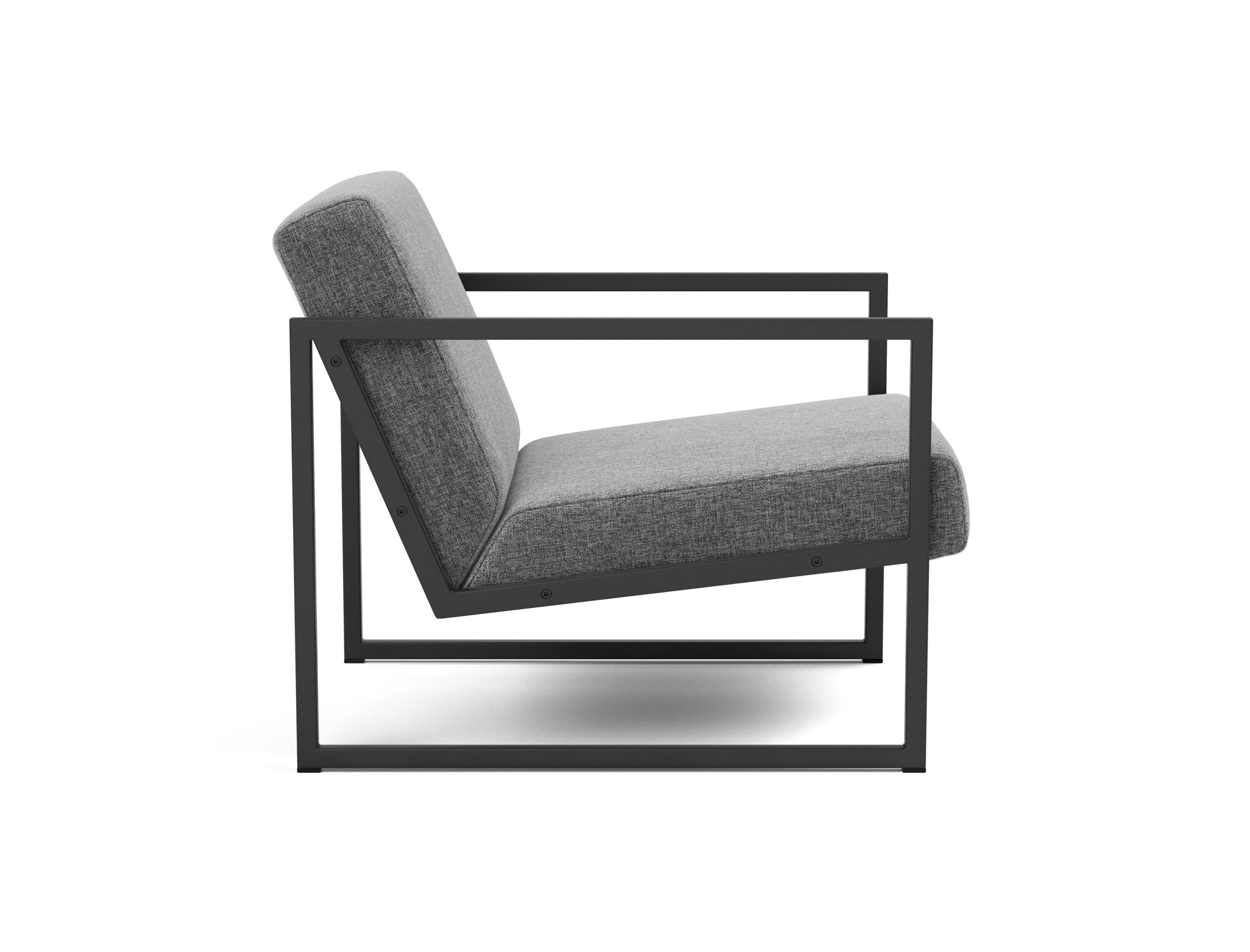 Sessel Vikko mit Armlehnen Strukturierter Stoff Twist 563-Charcoal
