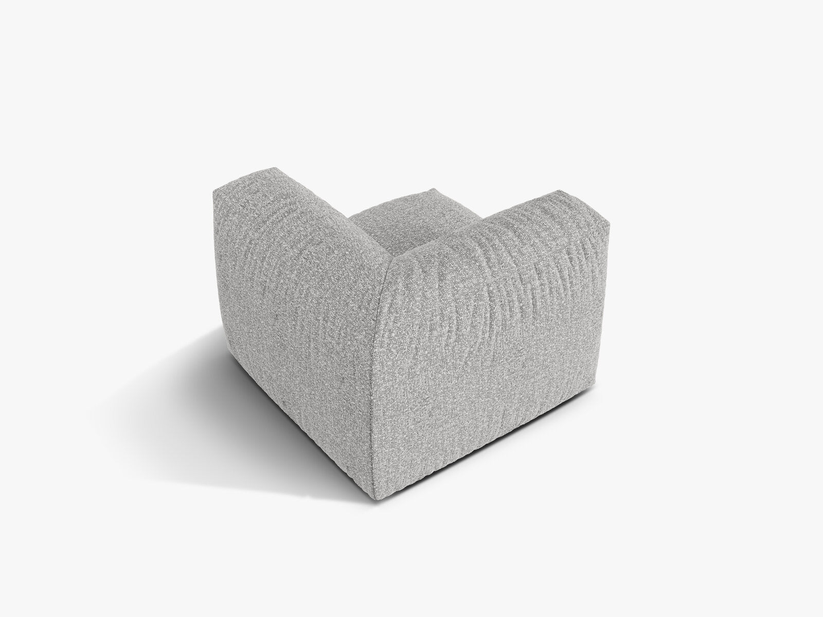 Micadoni Eckmodul Martina 1-Sitzer Klein Boucle Monet Silber