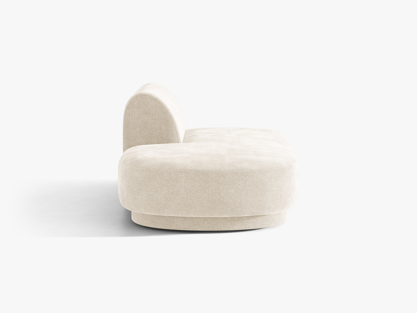 Micadoni 2-Sitzer Sitzmodul offen Miley Links Chenille Eden Elfenbein