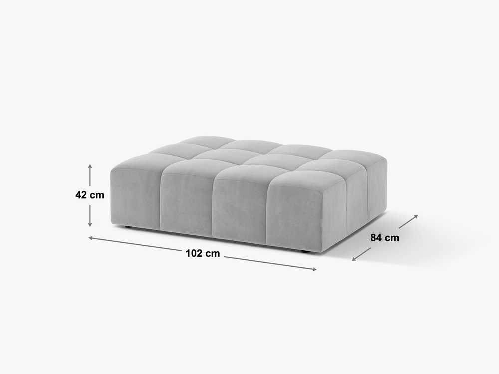 Cosmopolitan Design Pouf Chicago Chenille Eden Hellgrau