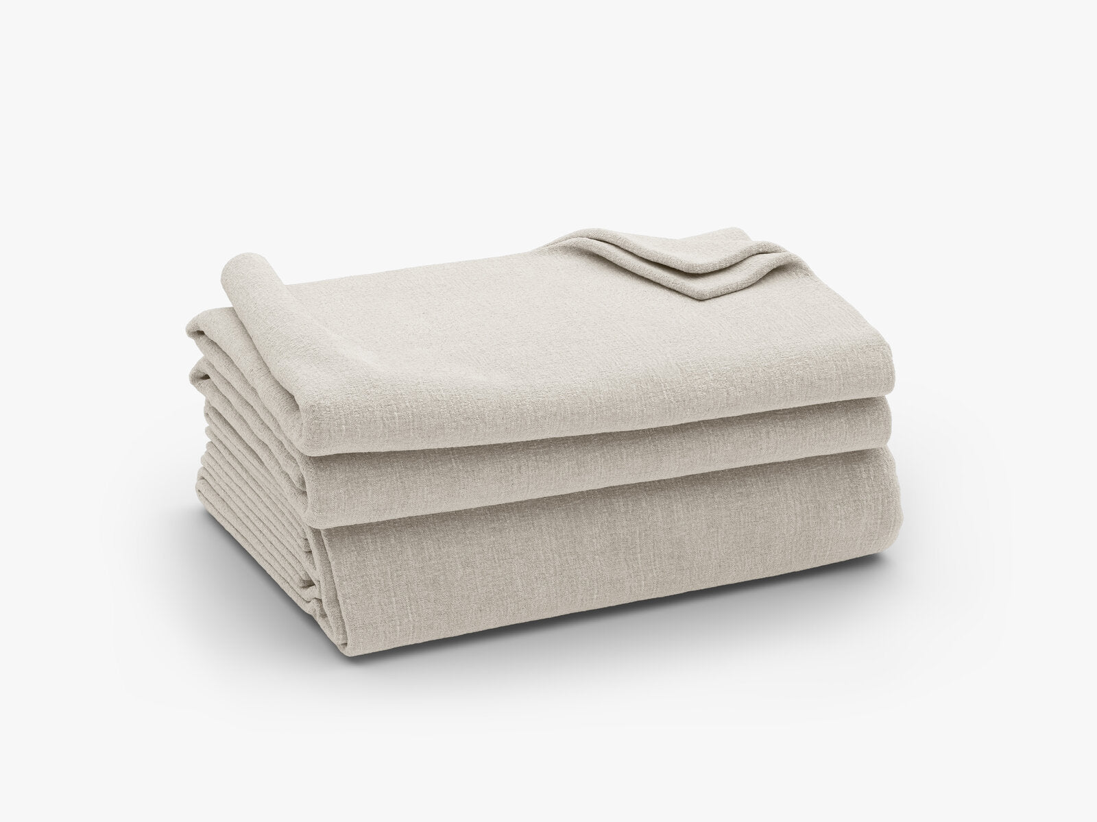 Micadoni Ersatzbezug Ecksofa Jodie 4-Sitzer Strukturierter Stoff Lins Natur Rechts