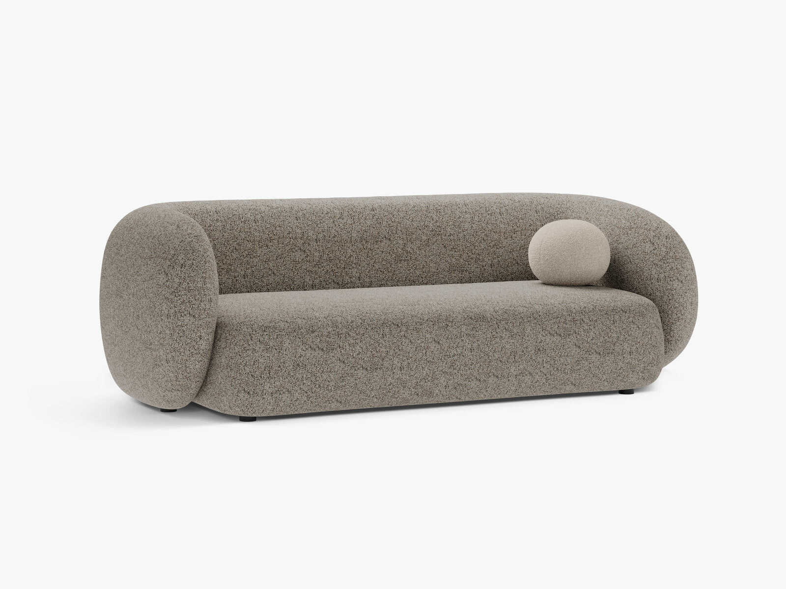 Micadoni Sofa Kate 3-Sitzer Strukturierter Stoff Puente Beige Melange