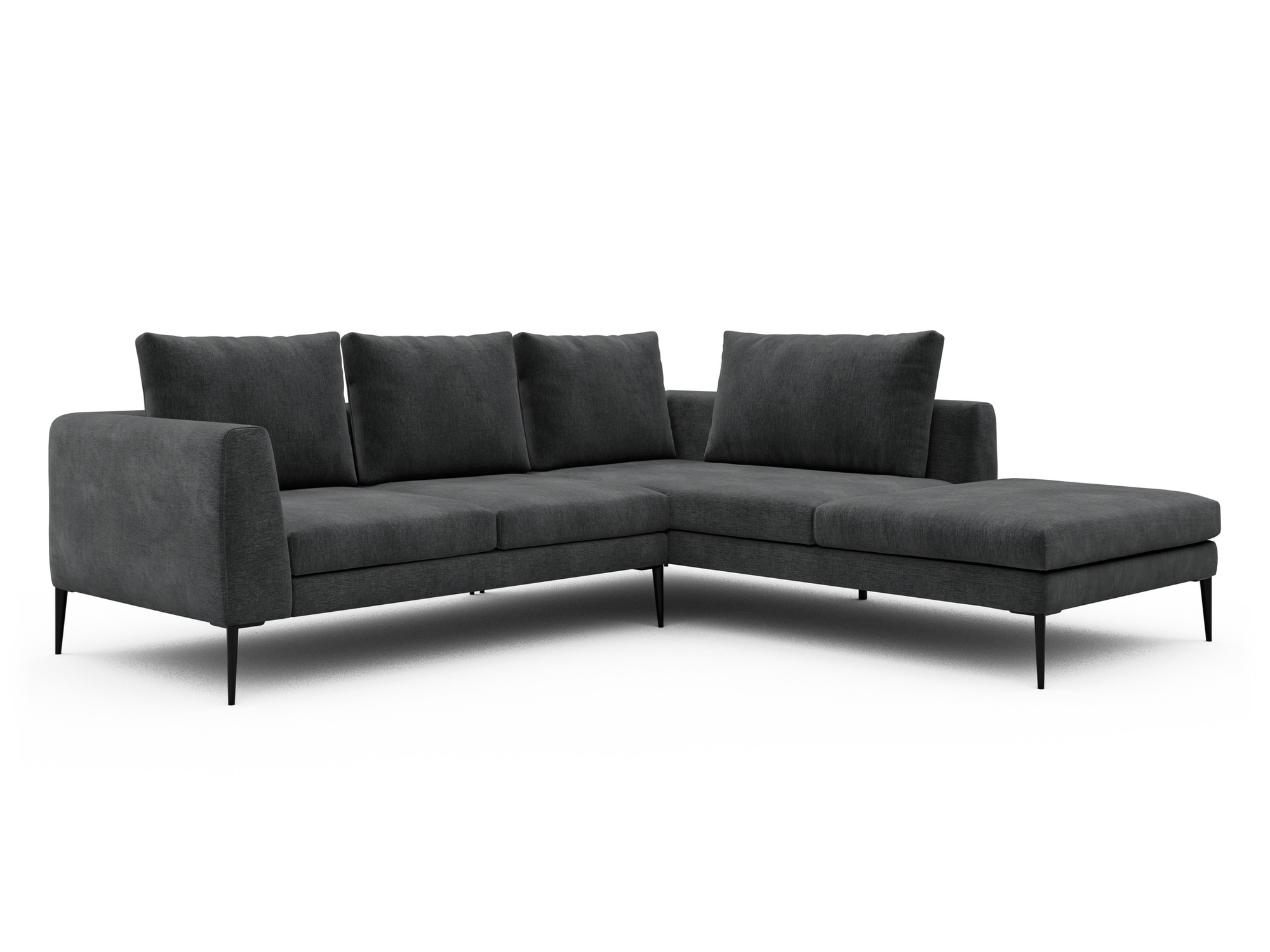 Skandi Home Ecksofa Paul Relax-Ecke rechts mit 2-Sitzer Smooth-Deep-Warm-Grey moebelfaktor