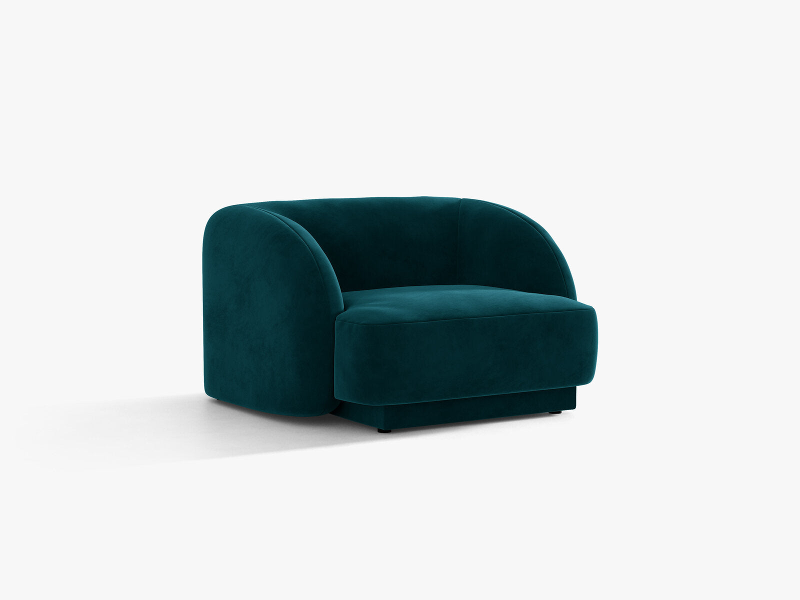 Micadoni Sessel Miley 1-Sitzer Samt Venus Dunkel Petrol