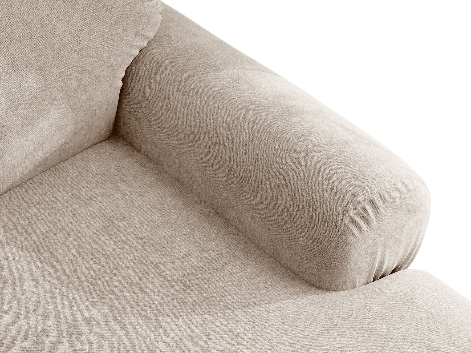 Micadoni Ophelia Sofa 3-Sitzer Strukturierter Stoff Liberty Beige