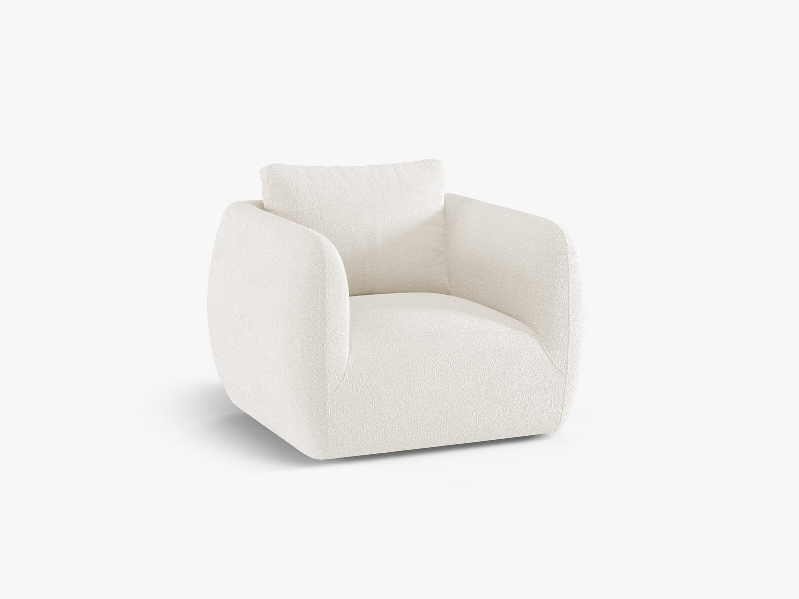 Micadoni Sessel Iga Boucle Baloo Weiß