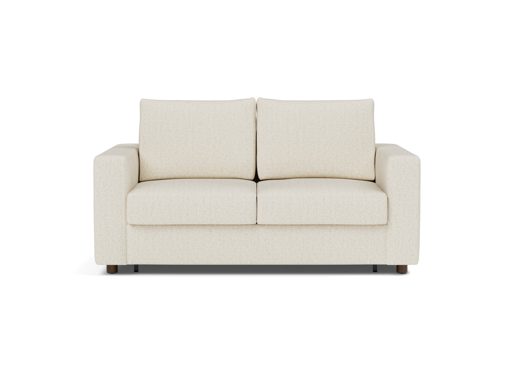 Schlafsofa Neah mit Standard-Armlehnen 140 Boucle Skandi 531-Off-White