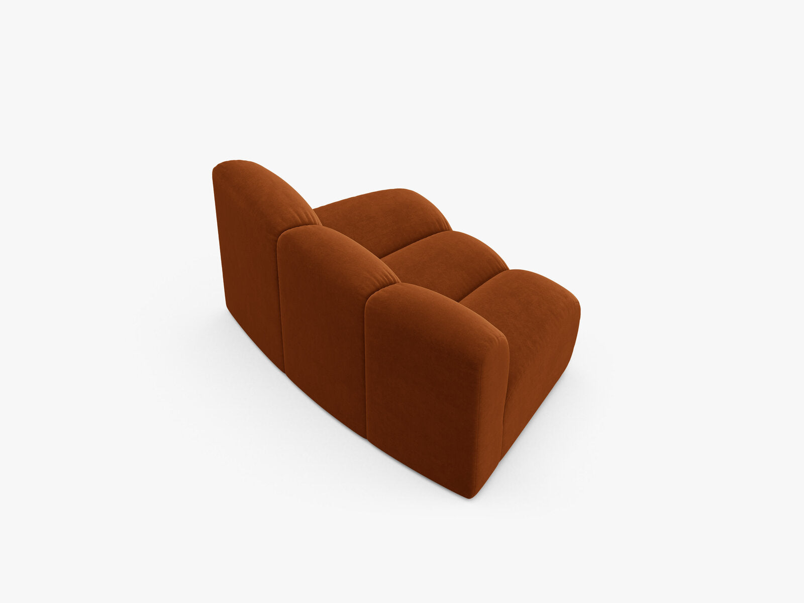 Micadoni Modul Armlos Lupine 1-Sitzer Large Samt Salvador Terrakotta