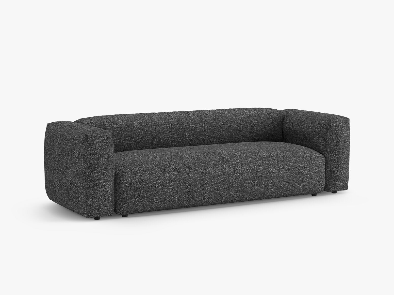 Micadoni Martina Sofa mit Bettfunktion Boucle Monet Anthrazit