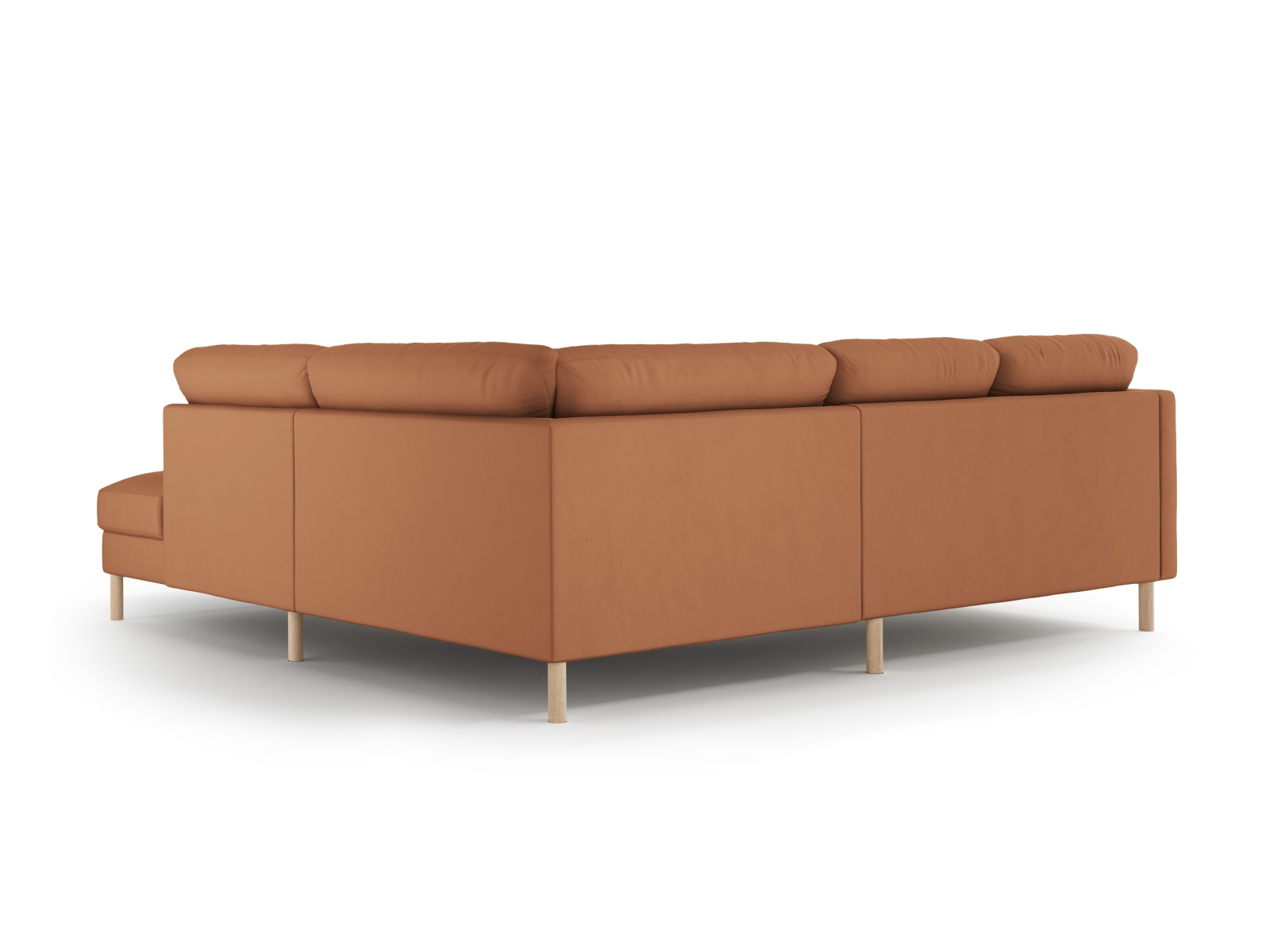 Micadoni Symmetrisches Ecksofa Eden 4-Sitzer Rechts Samt Honig