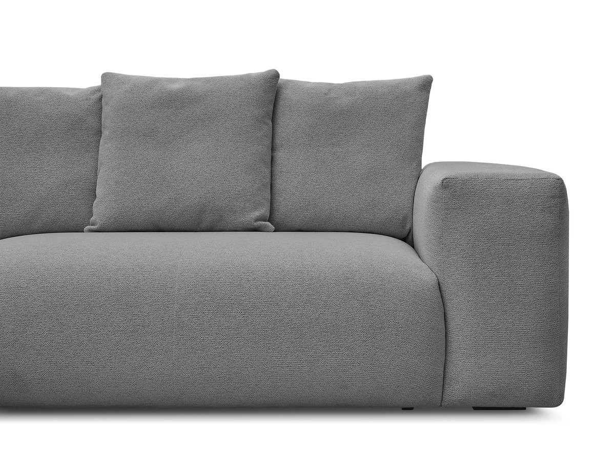 Bobochic Voltaire Ecksofa 268 × 214 cm Melange-Stoff Dunkelgrau Ecke links