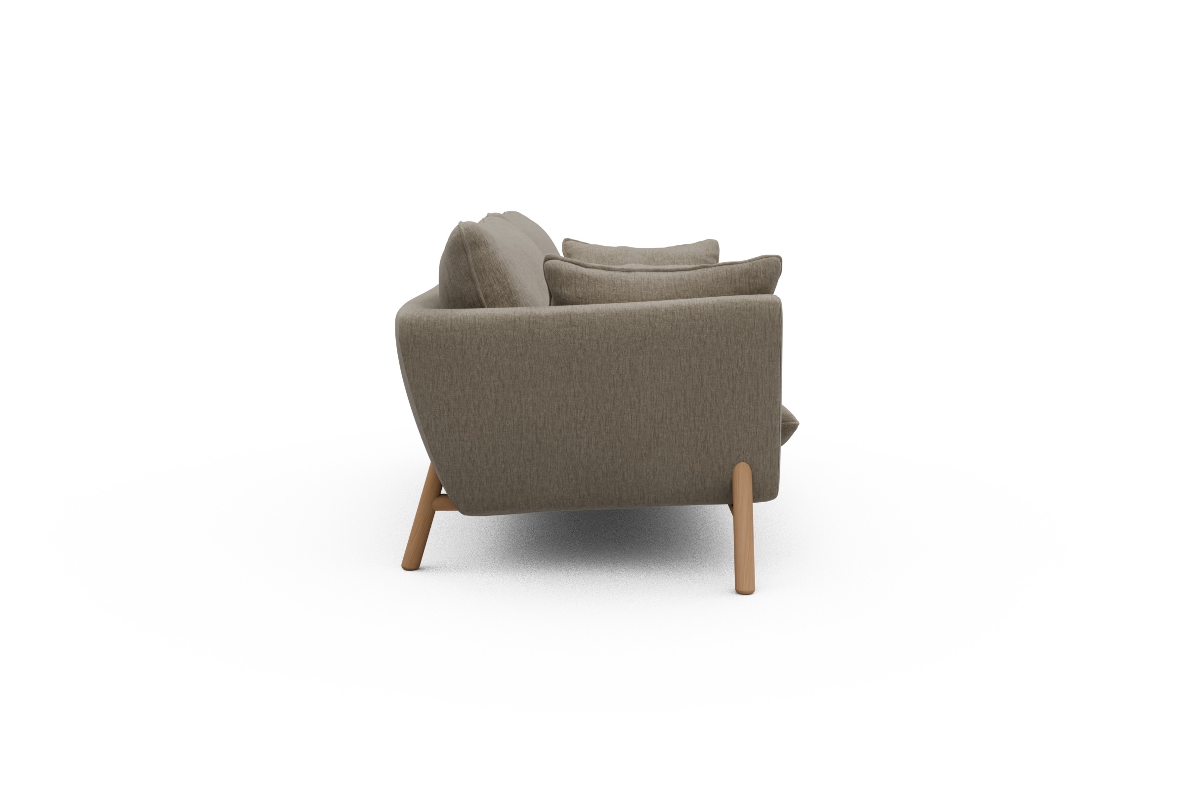 Sofa Emil 2-Sitzer Beinfarbe Eiche Natur Smooth-Beige