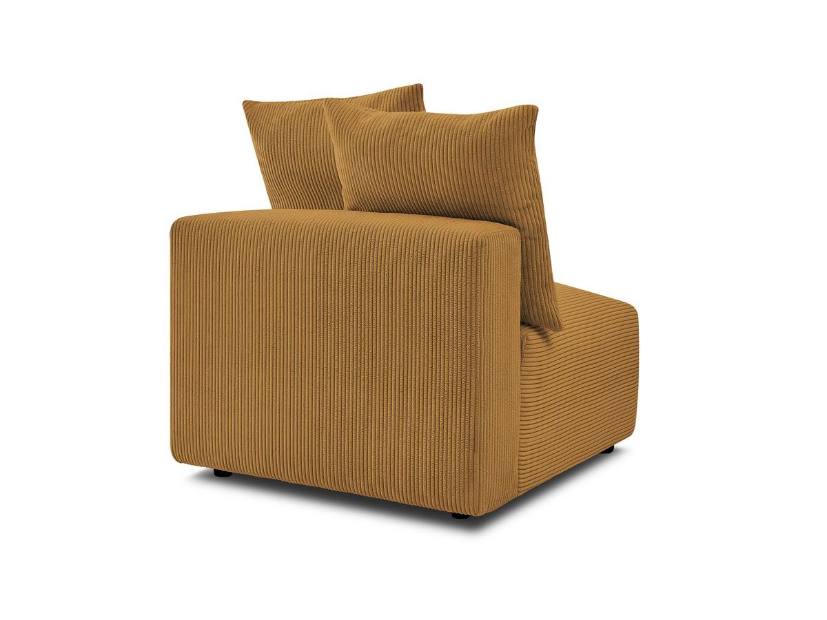 Bobochic Voltaire Sofamodul 1-Sitzer 90 × 100 cm Cordsamt Gelb