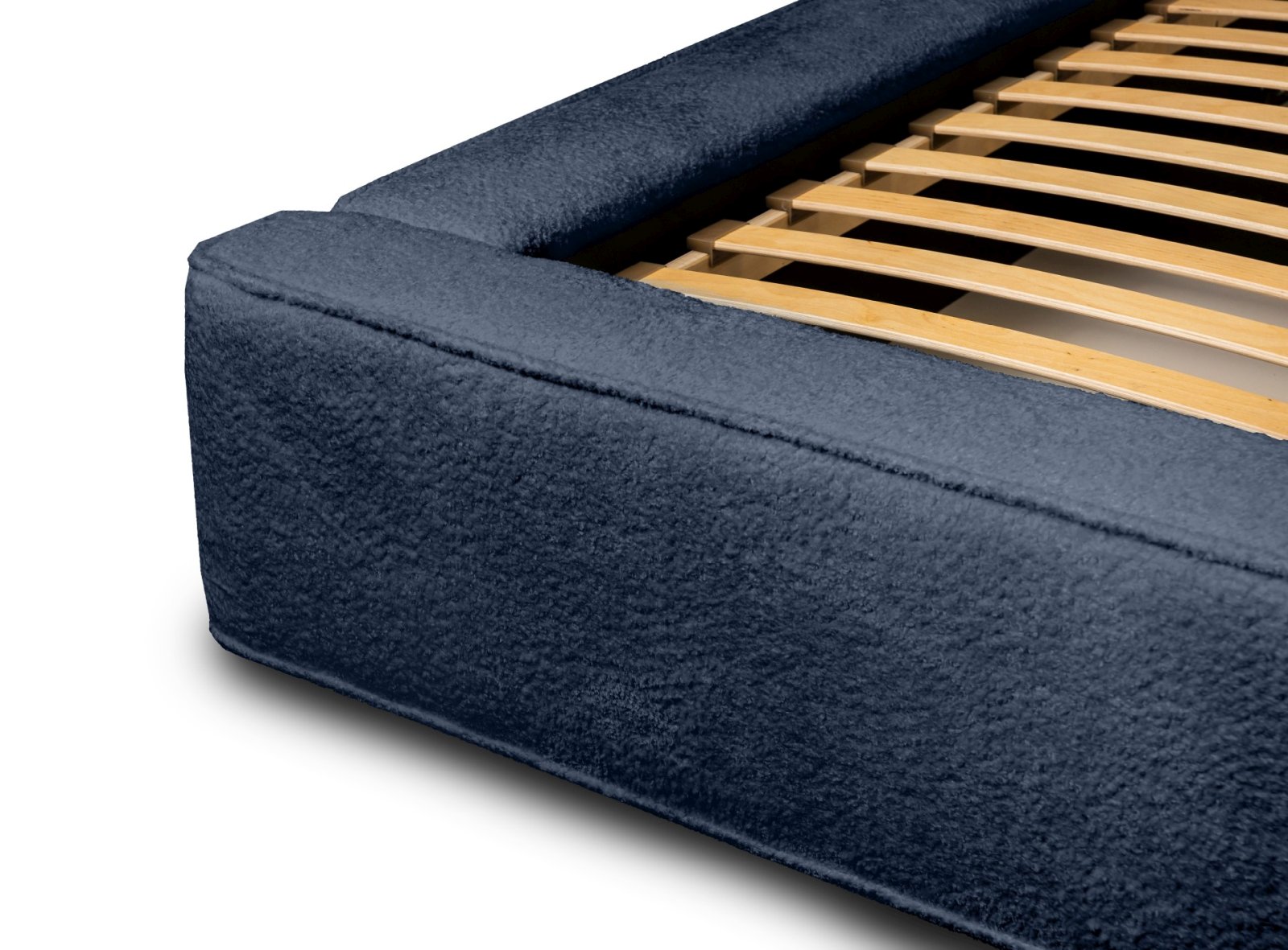 Polsterbett Delano Boucle 160x200 mit Holzrahmen Euphoria 14 Deep Blue