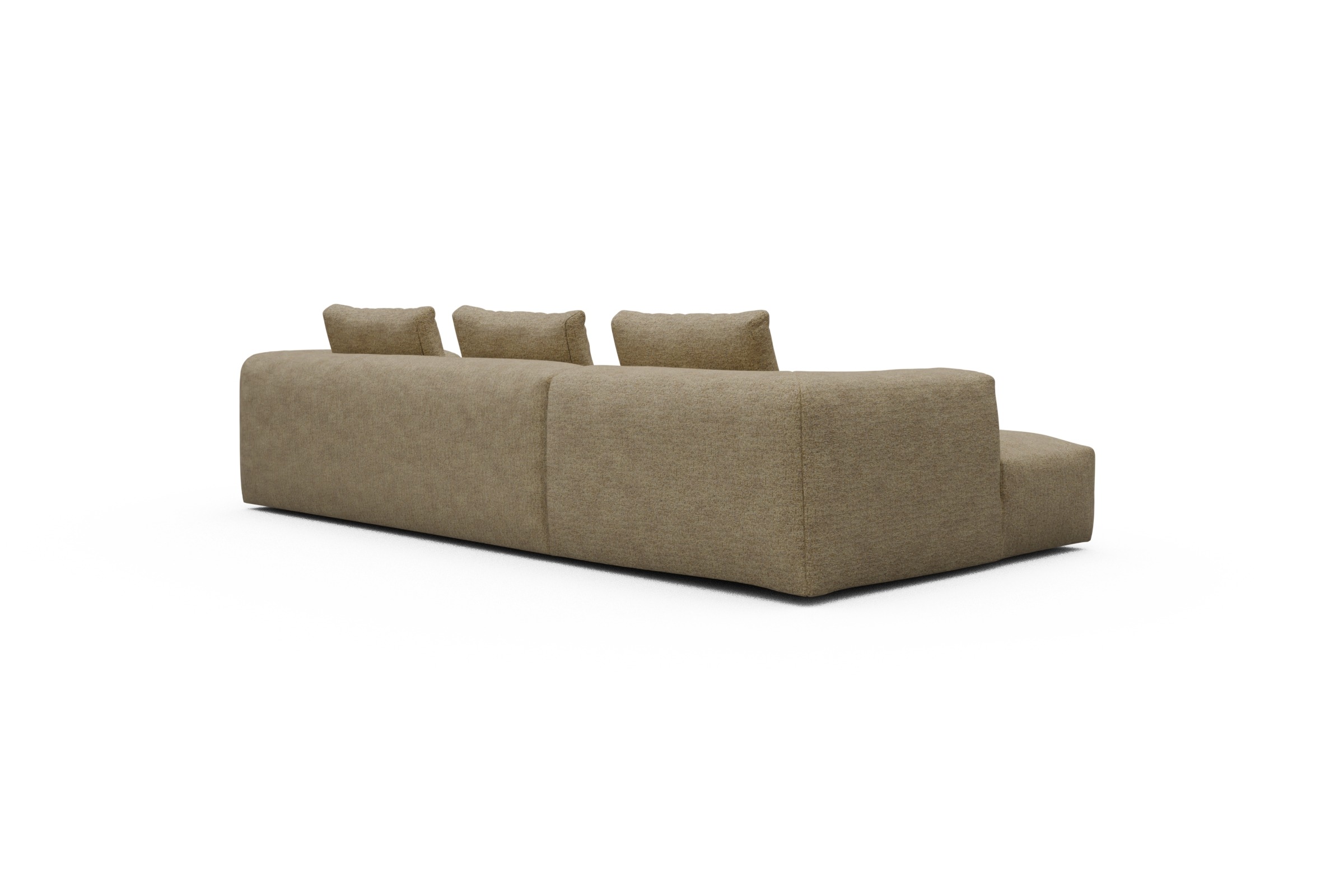 Ecksofa Fred Chaiselongue links mit 2,5-Sitzer Carreno-Silician-Yellow