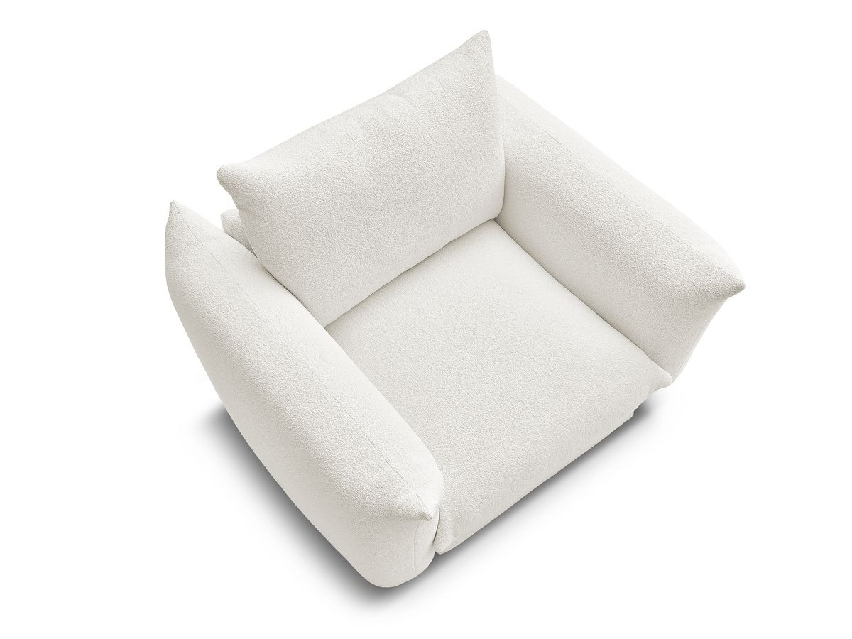 Bobochic Ernest Sessel Bouclé-Stoff Weiß