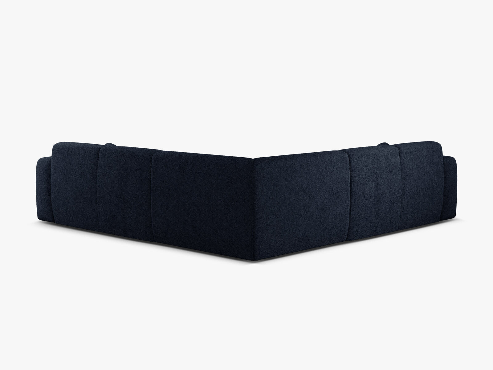 Micadoni Ecksofa Molino 5-Sitzer Boucle Baloo Dunkelblau