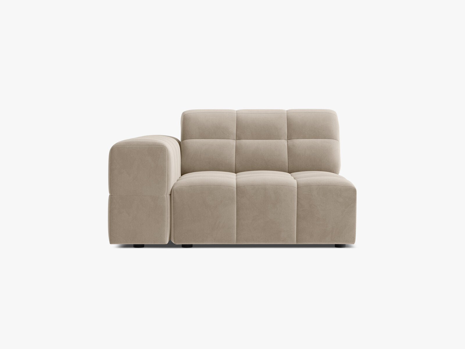 Micadoni Jennifer Sofamodul Links Samt Bluvel Dunkelbeige