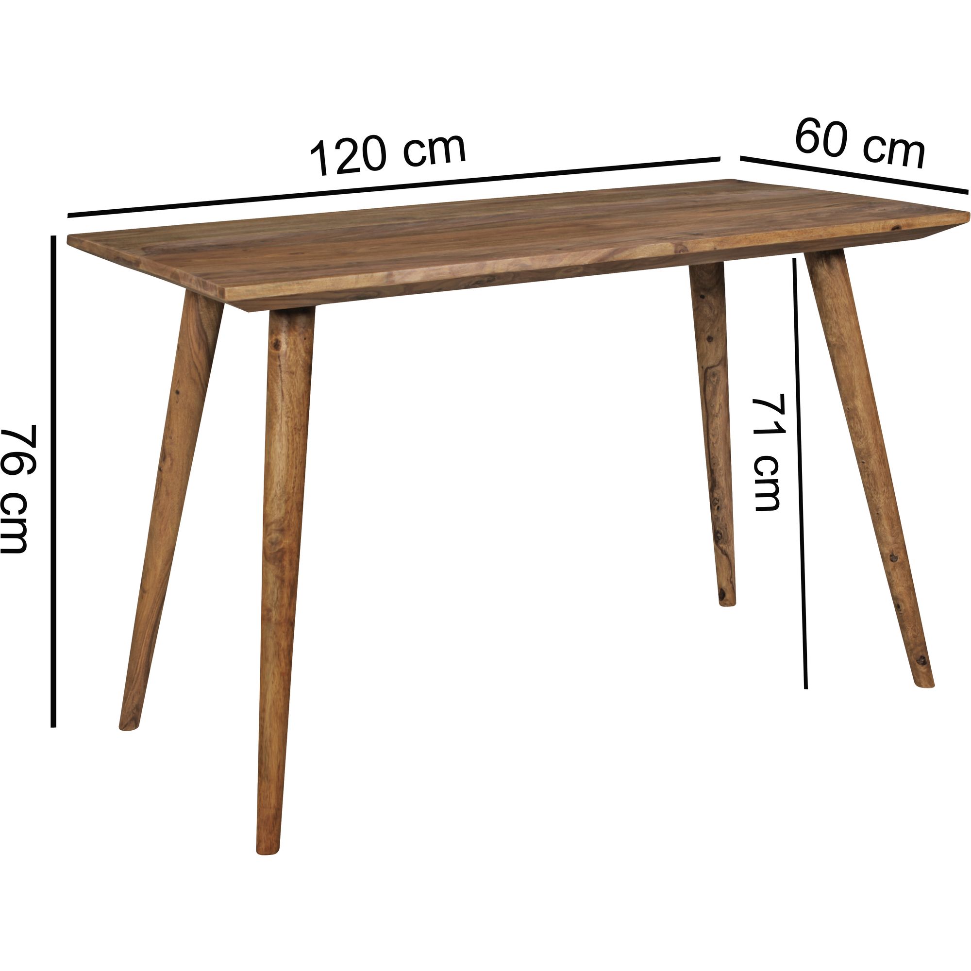 Esstisch Bindal Sheesham Massivholz 120 × 60 × 76 cm